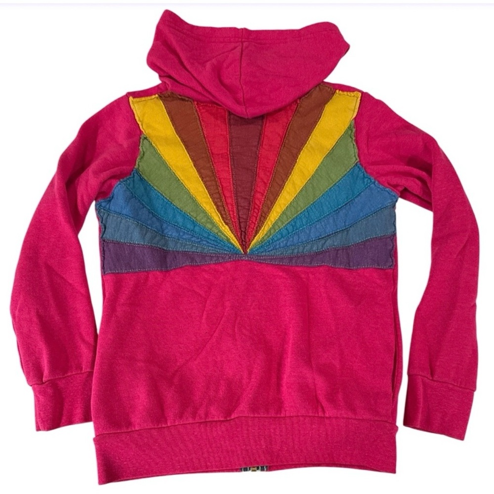 Aviator Nation RARE Vibrant Pink girl Kids Hoodie size 10